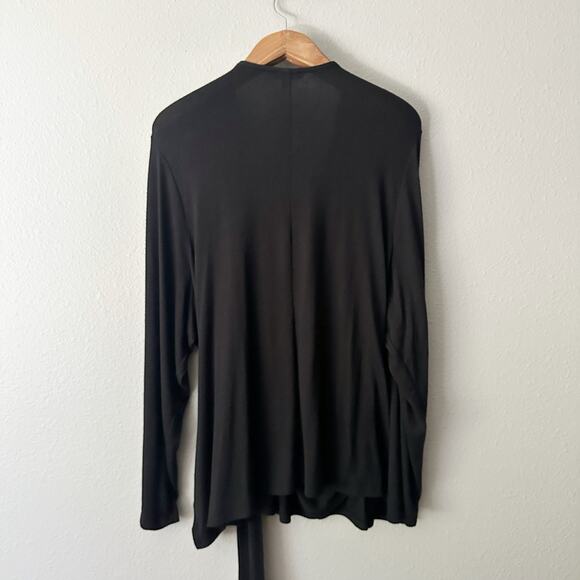 Lane Bryant Black Faux Wrap Pull Over Side Tie Sweater Plus Size 30/32 New - Picture 9 of 14